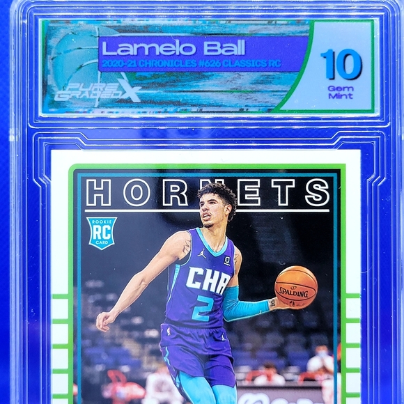 LAMELO BALL 2020 PANINI CHRONICLES CLASSICS #626 BLUE PARALLEL PGX 10 ROOKIE RC - Picture 3 of 7